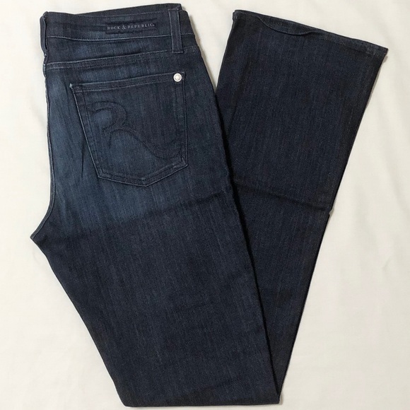 Rock & Republic Abigail Fit Dark Denim Low Rise Bootcut Jeans - 31 - Picture 13 of 16